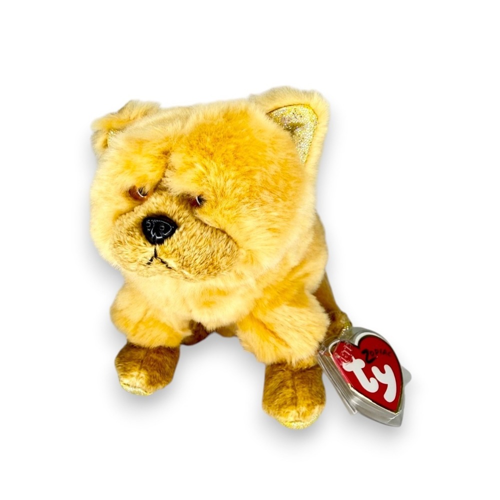 Dog the Dog | Golden Zodiac Pup | Mint Heart Tag TY Beanie Baby